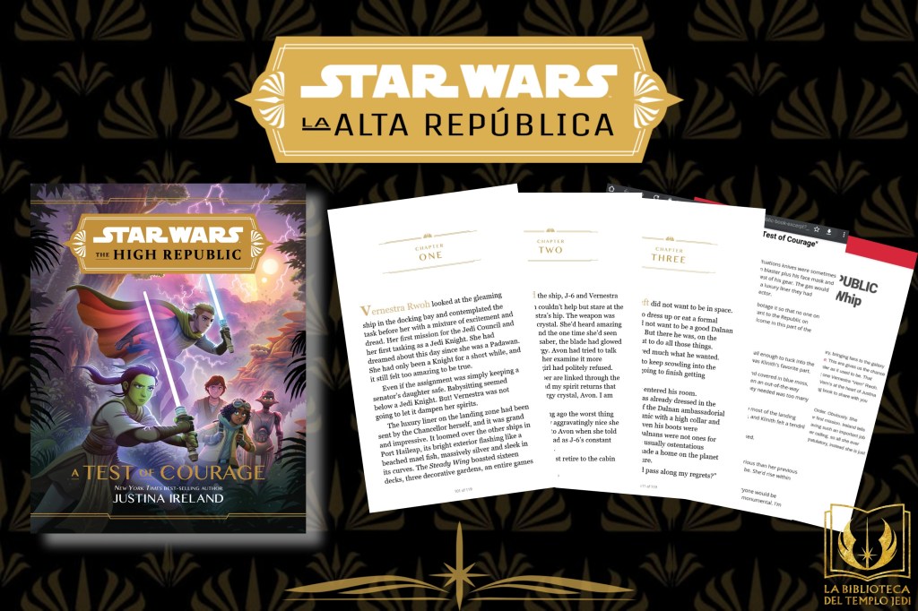 Reseña de los tres primeros capítulos y extractos disponibles de The High Republic: A Test of&nbsp;Courage