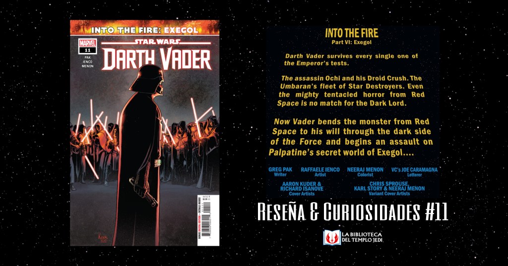 Vader descubre los secretos que esconde Exegol. Reseña de Darth Vader&nbsp;#11