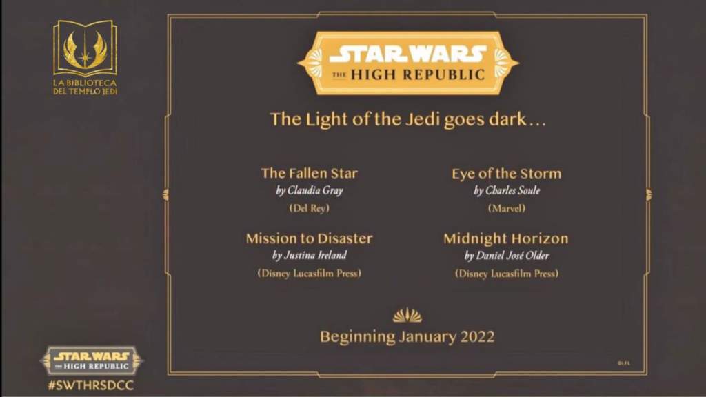 Todas las novedades del panel de Star Wars The High Republic: En enero 2022 Llega la tercera&nbsp;Ola