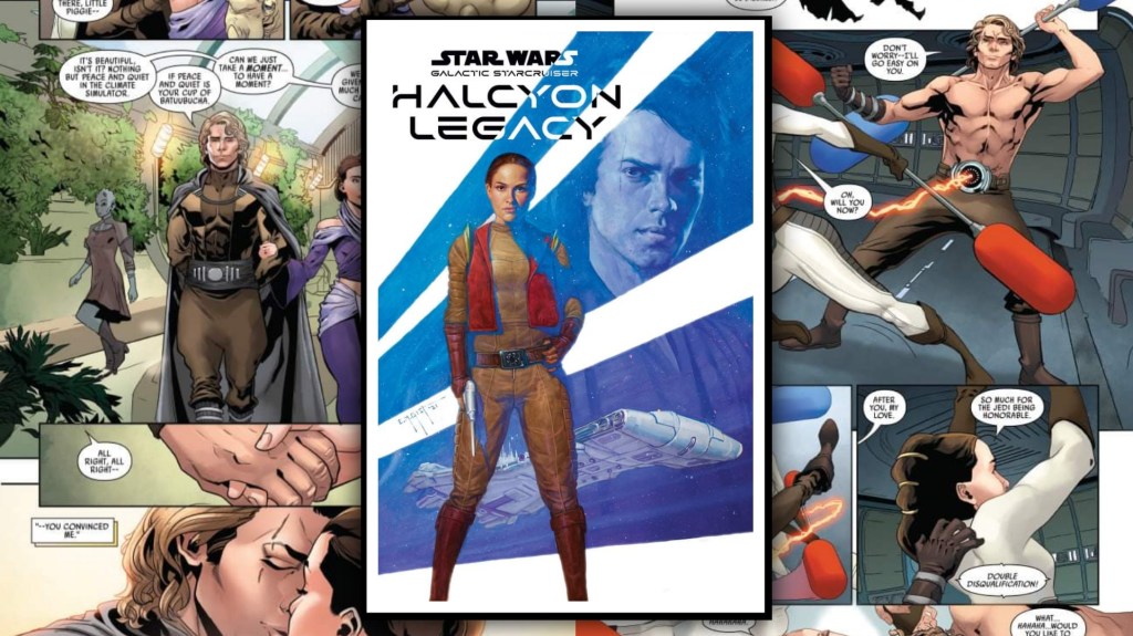 Anakin y Padme disfrutando de su matrimonio en el avance de Star Wars Halcyon Legacy&nbsp;#3