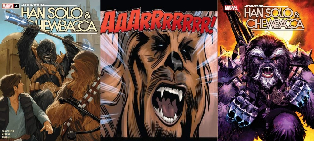 Chewie tras los pasos de Krrsantan en el avance de Han Solo &&nbsp;Chewbacca#4