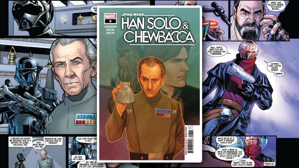 Infiltración en la oficina de Tarkin en el avance del cómic Han Solo & Chewbacca&nbsp;#8