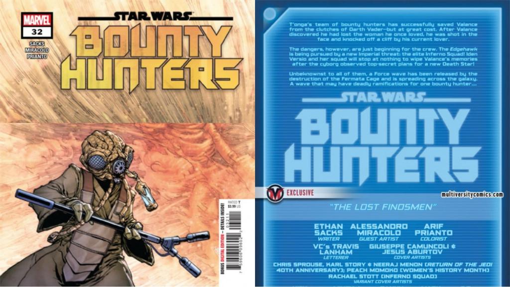 Zuckuss entre la vida y la muerte en el avance del cómic Star Wars Bounty Hunters&nbsp;#32